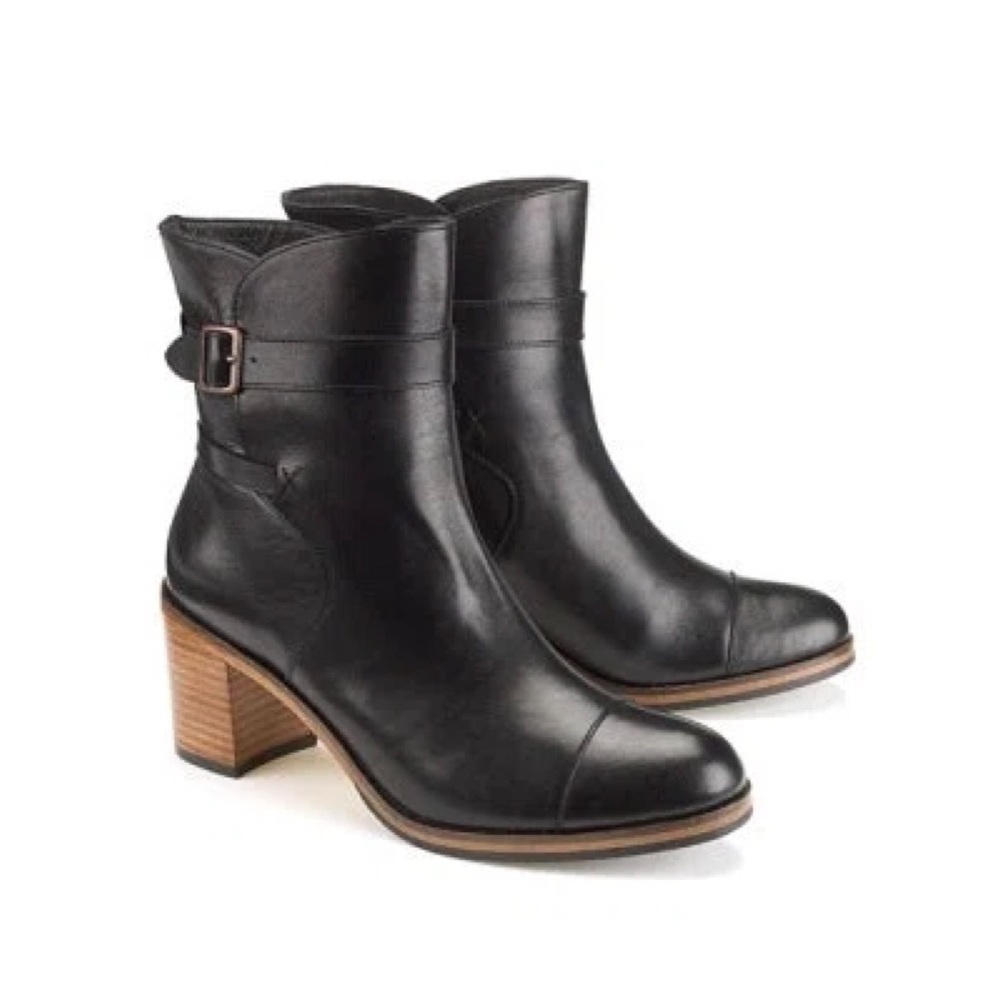 Samantha Pleet for Wolverine 1000 Mile Bonny Black Moto Ankle Leather Boots 8.5 